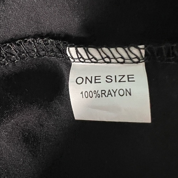 100% rayon, black, belted, one size fits all, kimono styled Robe. - Picture 12 of 12